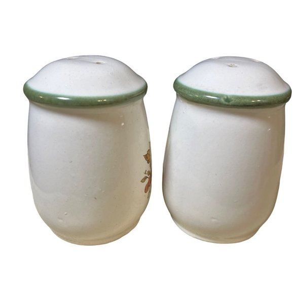 Salt and Pepper Shaker Set Fruit Pattern Pear Apple Orange - Picture 3 of 8